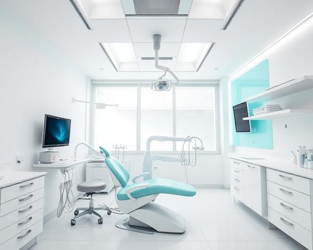 Modern dental office treatment room
